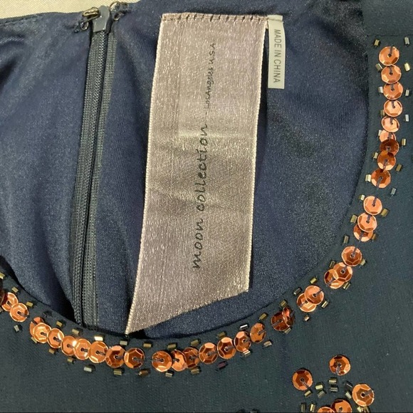 ModCloth Moonrise Blingdom Navy Sequin Dress, S - Picture 8 of 10